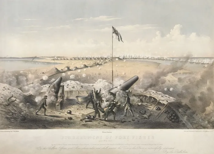 Framed Print : US Civil War, Battle of Fort Fisher. The campaign began on Dec. 8, 1865 to conclude Jan. 15, 1865 with a Confederate surrender Framed Print : US Civil War, Battle of Fort Fisher. The campaign began on Dec. 8, 1865 to conclude Jan. 15, 1865 with a Confederate surrender