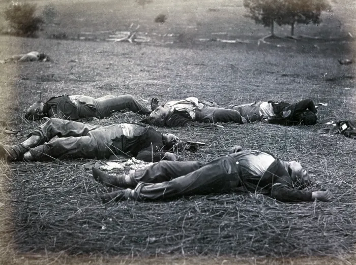 Framed Print : The Civil War. The Battle of Gettysburg. Field where General Reynolds fell. Confederate dead. July 5, 1863 Framed Print : The Civil War. The Battle of Gettysburg. Field where General Reynolds fell. Confederate dead. July 5, 1863