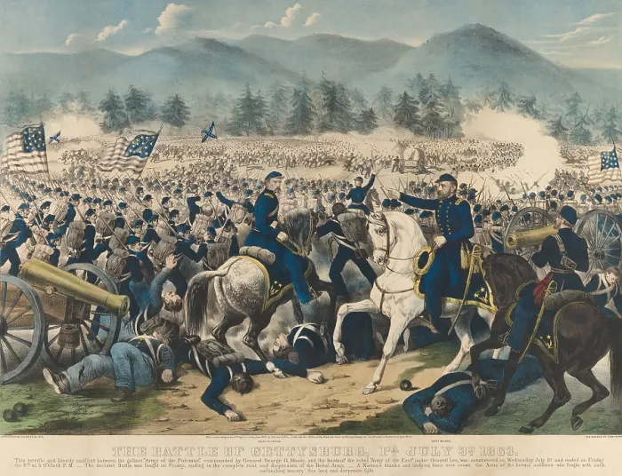 Framed Print : US Civil War. Battle of Gettysburg, July 1-3, 1863 Framed Print : US Civil War. Battle of Gettysburg, July 1-3, 1863