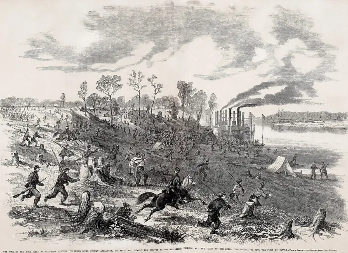 Framed Print : US Civil War, Battle of Shiloh, also called the Battle of Pittsburg Landing, Tennessee, April 6-7, 1862 Framed Print : US Civil War, Battle of Shiloh, also called the Battle of Pittsburg Landing, Tennessee, April 6-7, 1862