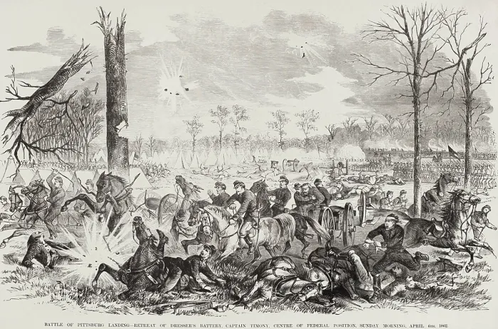 Framed Print : US Civil War, Battle of Shiloh, also called the Battle of Pittsburg Landing, Tennessee, April 6-7, 1862 Framed Print : US Civil War, Battle of Shiloh, also called the Battle of Pittsburg Landing, Tennessee, April 6-7, 1862