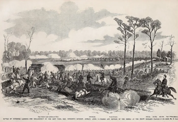 Framed Print : US Civil War, Battle of Shiloh, also called the Battle of Pittsburg Landing, Tennessee, April 6-7, 1862 Framed Print : US Civil War, Battle of Shiloh, also called the Battle of Pittsburg Landing, Tennessee, April 6-7, 1862