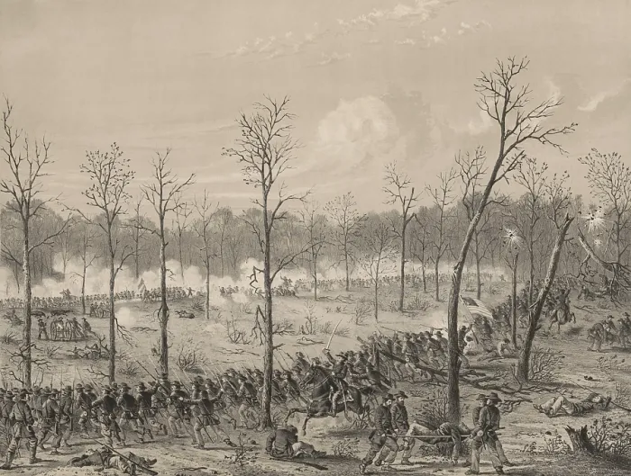 Framed Print : US Civil War, Battle of Shiloh, also called the Battle of Pittsburg Landing, Tennessee, April 6-7, 1862