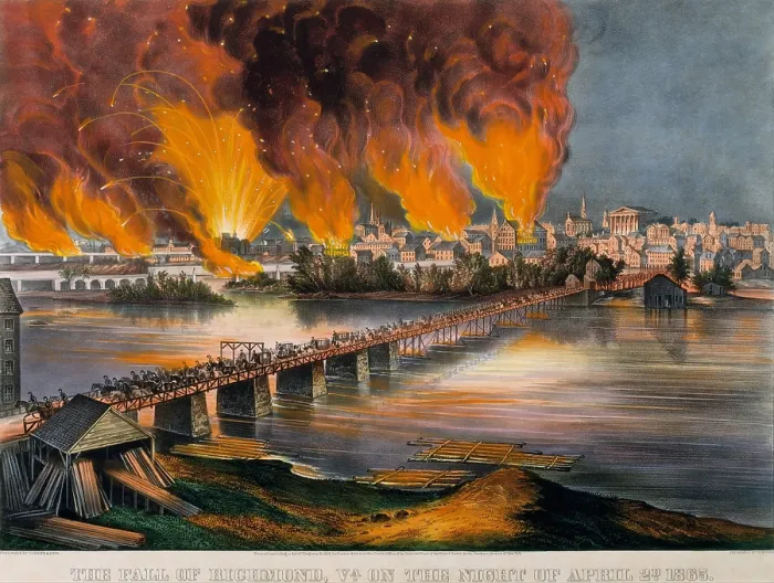 Framed Print : US Civil War. The Fall of the Richmond, Virginia, the Confederate capital city, April 2, 1865 Framed Print : US Civil War. The Fall of the Richmond, Virginia, the Confederate capital city, April 2, 1865