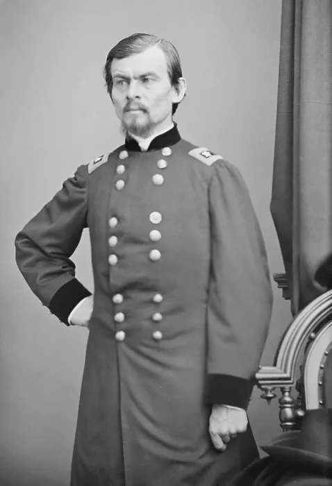 Framed Print : US Civil War General Franz Sigel was a German refugee from the failed Baden Revolution of 1848. He was a political general who recruited German immigrants into Union forces