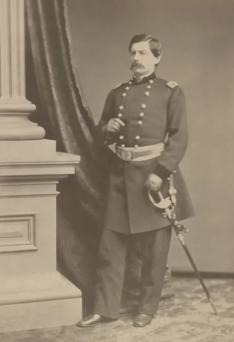 Framed Print : US Civil War General, George McClellan, served as General-in-Chief of the Union Army from Nov. 1861 to March 1862