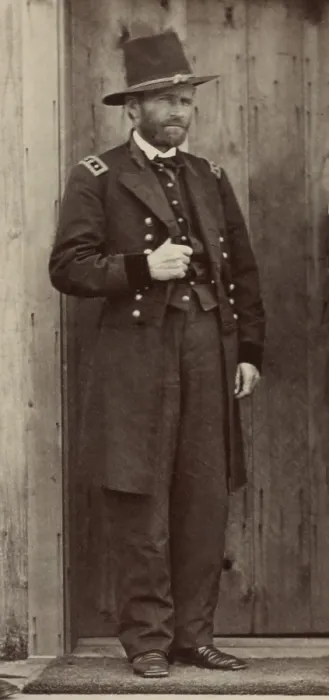 Framed Print : US Civil War. General Ulysses Grant at City Point in 1864 during the Petersburg campaign of June 1864-March 1865 (BSLOC_2018_10_48)