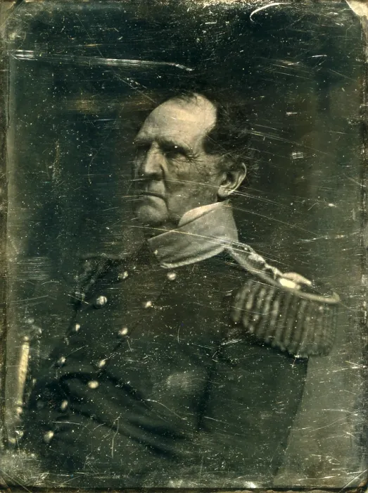 Framed Print : The Civil War. General Winfield Scott, carte de visite signed by Scott, ca. 1860 - 1861. Mathhew Brady Studio