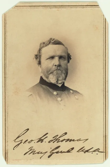 Framed Print : The Civil War. Major General George Henry Thomas, carte de visite signed by Thomas ca. 1862 - 1865. Mathhew Brady Studio Framed Print : The Civil War. Major General George Henry Thomas, carte de visite signed by Thomas ca. 1862 - 1865. Mathhew Brady Studio