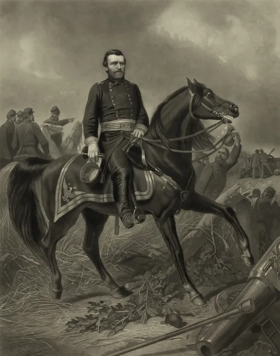 Framed Print : US Civil War. Major General Ulysses S. Grant. 1892 engraving with mezzotint by William Sartain, after an 1863 equestrian portrait by Christian Schussele. Ulysses S Framed Print : US Civil War. Major General Ulysses S. Grant. 1892 engraving with mezzotint by William Sartain, after an 1863 equestrian portrait by Christian Schussele. Ulysses S
