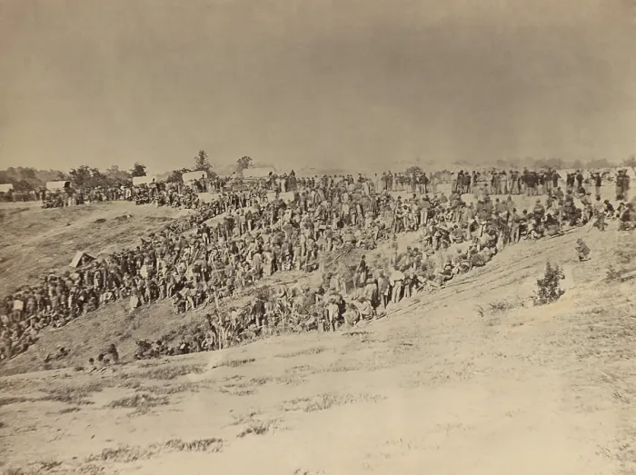 Framed Print : US Civil War. The Overland Campaign, Battle of Spotsylvania, May 8 to 18, 1864. Confederate prisoners captured at Spotsylvania, May 12, 1864