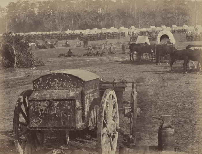 Framed Print : US Civil War, Peninsula Campaign, April-August, 1862. At the Union encampment at Cumberland Landing, on the Pamunky River, Virginia, May 1862