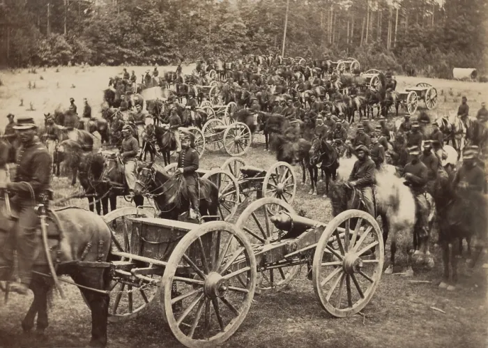 Framed Print : US Civil War, Peninsula Campaign, April-August, 1862. Battle of Fair Oaks, Battle of Seven Pines. Union horse artillery assembled near Fair Oaks, Virginia, in June 1862