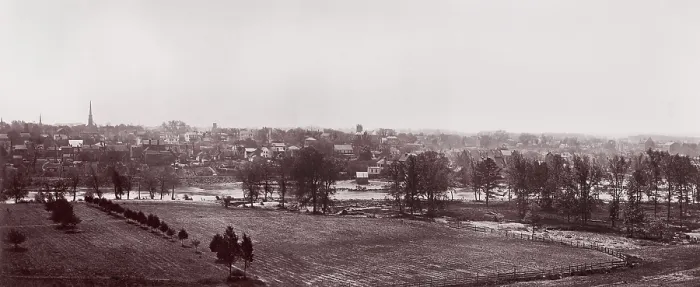 Framed Print : US Civil War. Petersburg Campaign, June 9, 1864 to March 25, 1865. Panoramic photo of of the city of Petersburg, Virginia, in 1864