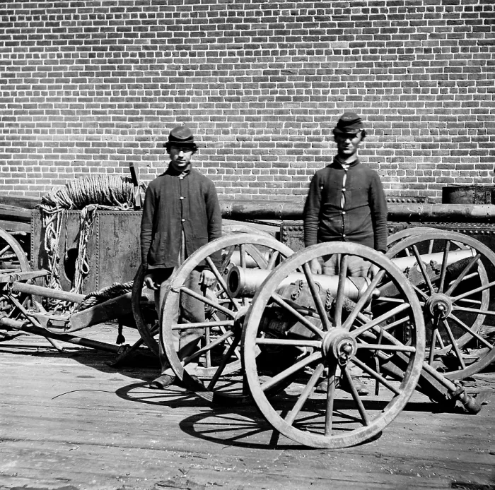 Framed Print : The Civil War, Richmond, Virginia, Confederate brass mountain howitzers, from glass negative, 1865 Framed Print : The Civil War, Richmond, Virginia, Confederate brass mountain howitzers, from glass negative, 1865