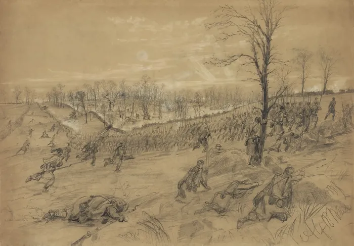 Framed Print : US Civil War, Stonewall Jackson's Shenandoah Valley Campaign, Battle of Kernstown, Virginia, March 23, 1862
