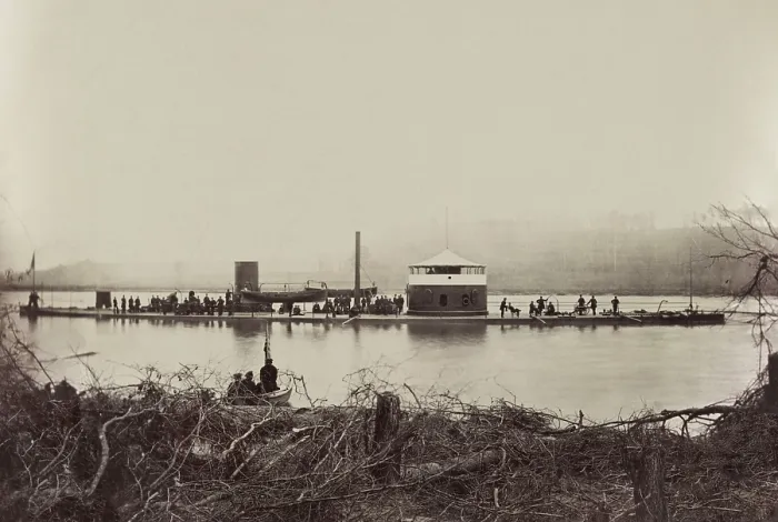 Framed Print : US Civil War, Union Canonicus class monitor, USS Mahopac, on the James River, Virginia, 1864 Framed Print : US Civil War, Union Canonicus class monitor, USS Mahopac, on the James River, Virginia, 1864