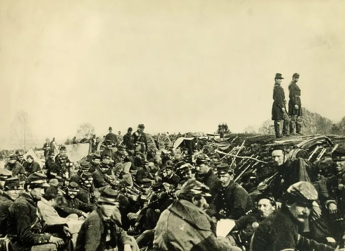 Framed Print : The Civil War, Union soldiers in Trenches before the Battle of Petersburg, Virginia, June 9, 1864 Framed Print : The Civil War, Union soldiers in Trenches before the Battle of Petersburg, Virginia, June 9, 1864