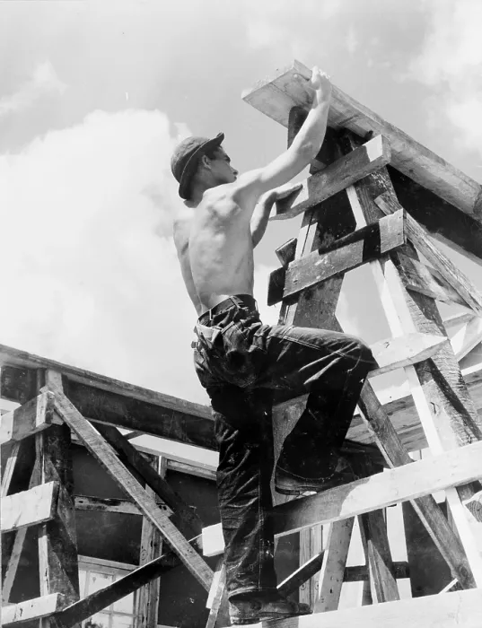 Framed Print : Civilian Conservation Corps at work. Enrollee William L Framed Print : Civilian Conservation Corps at work. Enrollee William L