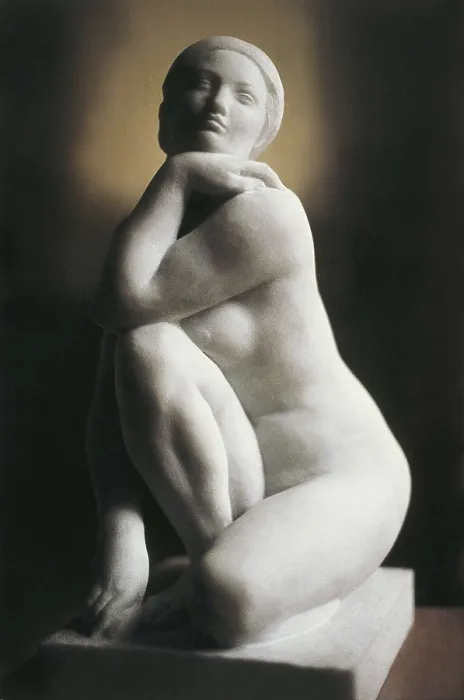 Framed Print : CLARA i AYATS, Josep (1878-1958). The Goddess. 1908-1910. SPAIN. Barcelona. City Hall. Another copy is located at the City Hall. Noucentisme. Sculpture on marble