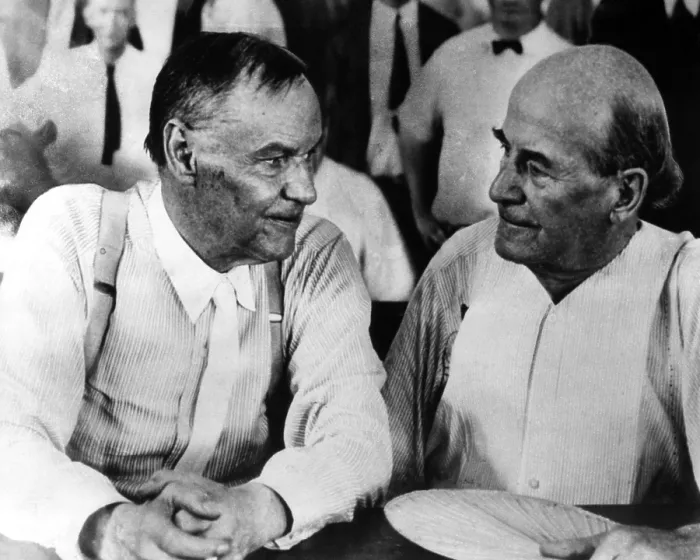 Framed Print : Clarence Darrow and William Jennings Bryan, circa 1925. Courtesy: CSU Archives / Everett Collection