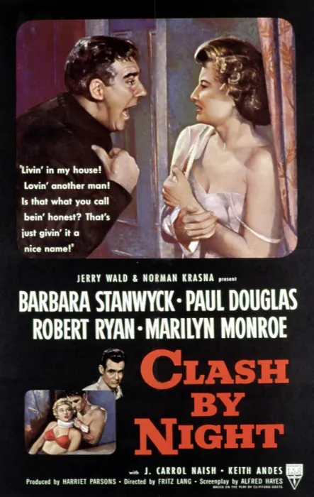 Framed Print : CLASH BY NIGHT, Paul Douglas, Barbara Stanwyck, Marilyn Monroe, Keith Andes, Robert Ryan, 1952 Framed Print : CLASH BY NIGHT, Paul Douglas, Barbara Stanwyck, Marilyn Monroe, Keith Andes, Robert Ryan, 1952