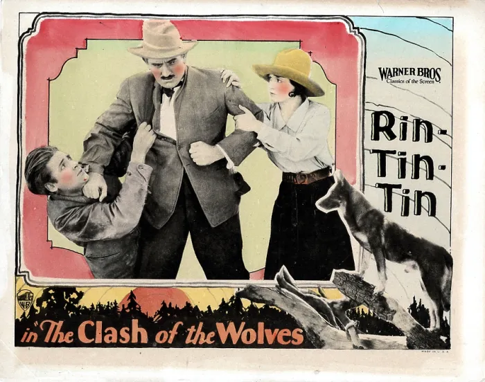 Framed Print : CLASH OF THE WOLVES, from left, Charles Farrell, Pat Hartigan, June Marlowe, Rin Tin Tin, 1925