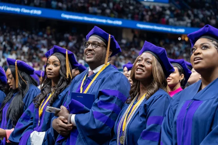 Framed Print : Class of 2023 graduates at Howard Universitys graduation ceremony where President Joe Biden gave the commencement address and received and honorary degree, May 13, 2023