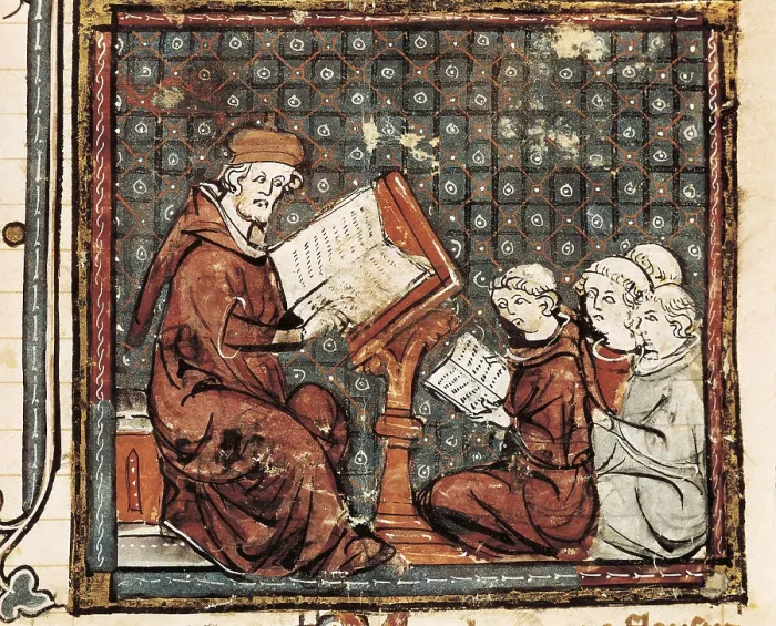 Framed Print : Class of Philosophy in Paris. Illustration of the 'Great Chronicles of France' (14th c.). Gothic art. Miniature Painting. FRANCE. Castres. Goya Museum Framed Print : Class of Philosophy in Paris. Illustration of the 'Great Chronicles of France' (14th c.). Gothic art. Miniature Painting. FRANCE. Castres. Goya Museum