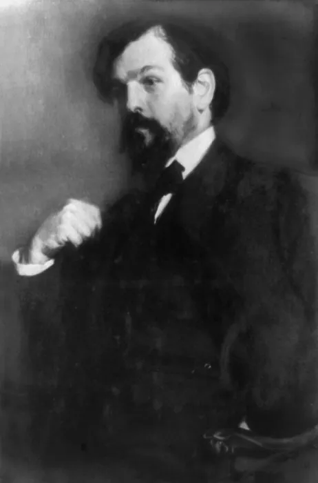 Framed Print : Claude Debussy (1862-1918, French composer, in portrait by J.E. Blanche. His expressive music is often compared to the Impressionist style of painting) Framed Print : Claude Debussy (1862-1918, French composer, in portrait by J.E. Blanche. His expressive music is often compared to the Impressionist style of painting)
