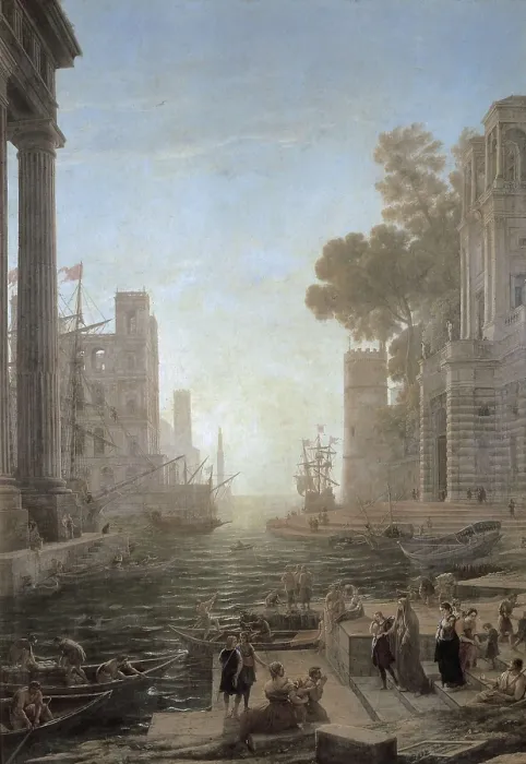 Framed Print : Claude Lorrain (1600-1682). Embarkation of St. ca. 1637 - ca. 1639. Painter of sea and port subjects, encouranging the twilight. Oil on canvas. SPAIN. Madrid. Prado Museum Framed Print : Claude Lorrain (1600-1682). Embarkation of St. ca. 1637 - ca. 1639. Painter of sea and port subjects, encouranging the twilight. Oil on canvas. SPAIN. Madrid. Prado Museum