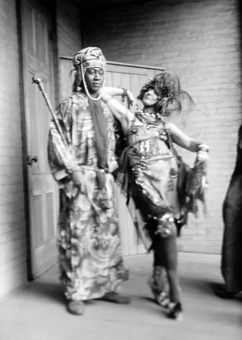 Framed Print : Claude McKay and Baroness Von Freytag-Loringhoven in costume, ca. 1918-1923