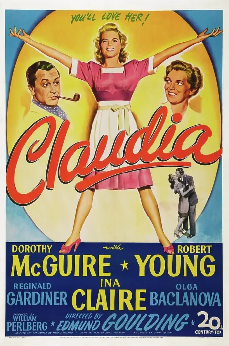 Framed Print : CLAUDIA, US poster, top from left: Ina Claire, Dorothy McGuire, Robert Young, 1943. TM & Copyright 20th Century Fox Film Corp. / courtesy Everett Collection