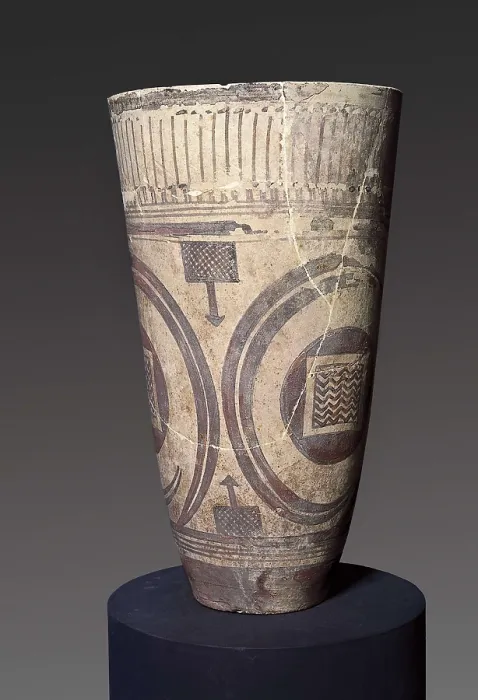 Framed Print : Clay Vase. 38th c. BC - 29th c. BC. 1st Style. Persian art. Oil on canvas. FRANCE. Paris. Louvre Museum. Proc: TUNISIA. Sousse. AISA / Everett Collection**US SALES ONLY**