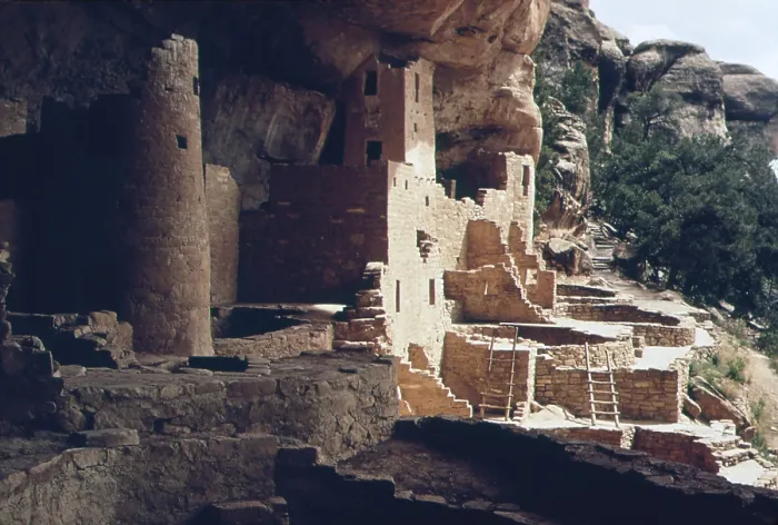 Framed Print : The Cliff Palace at the Mesa Verde site was once a village of over 200 rooms and 23 Kivas