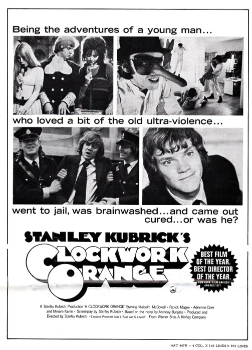 Framed Print : A CLOCKWORK ORANGE, Malcolm McDowell, 1971 Framed Print : A CLOCKWORK ORANGE, Malcolm McDowell, 1971