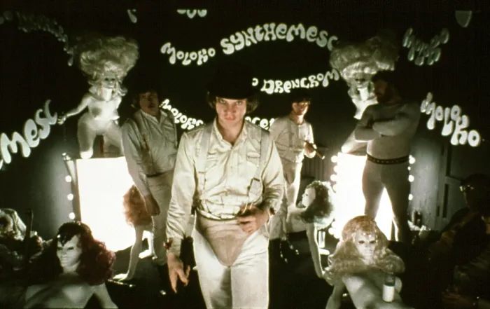 Framed Print : A CLOCKWORK ORANGE, Warren Clarke, Malcolm McDowell, James Marcus, 1971