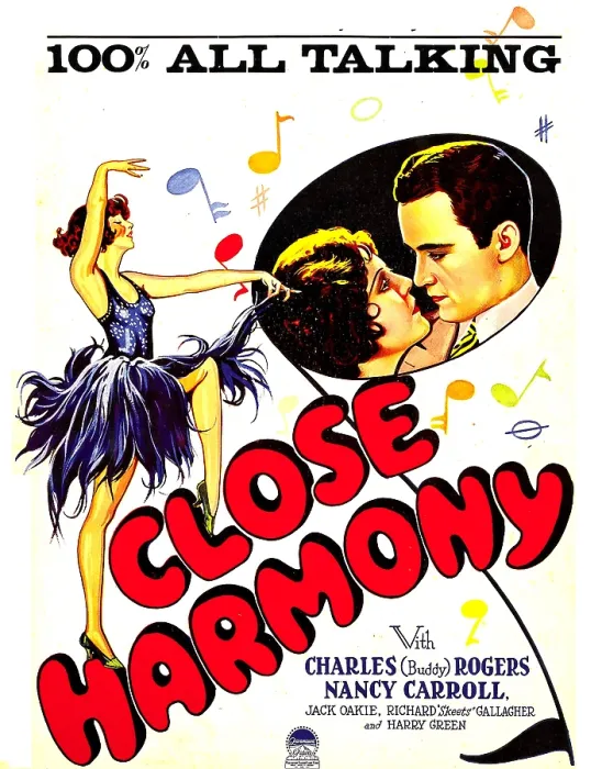 Framed Print : CLOSE HARMONY, inset from left: Nancy Carroll, Charles Buddy Rogers on window card, 1929