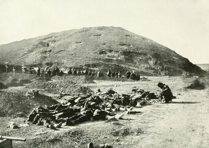 Framed Print : A close view of 203 Metre Hill from the Russian side before its capture by the Japanese