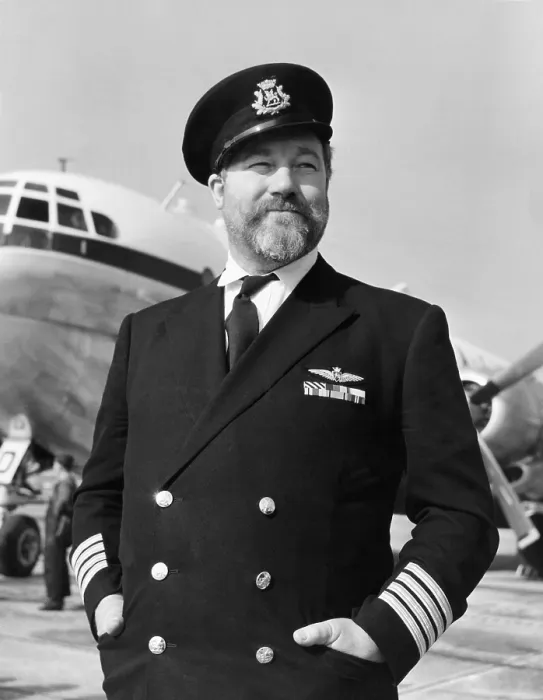 Framed Print : OUT OF THE CLOUDS, James Robertson Justice, 1955. ph: Roy Gough