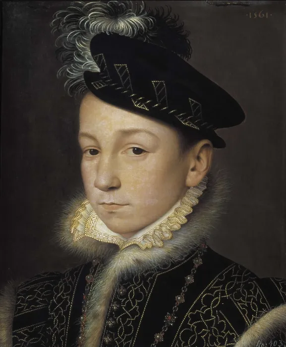 Framed Print : CLOUET, Franois, pupil of (16th century). Portrait of King Charles IX of France. 1540s Framed Print : CLOUET, Franois, pupil of (16th century). Portrait of King Charles IX of France. 1540s