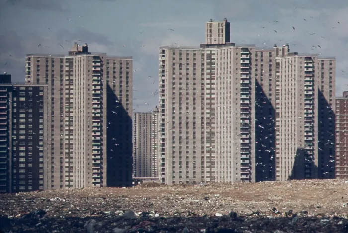 Framed Print : Co-op City located Bronx Borough of New York City is one of the largest apartment complexes in the world