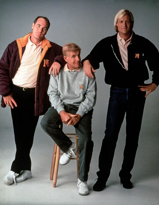 Framed Print : COACH, from left: Craig T. Nelson, Jerry Van Dyke, Bill Fagerbakke (Season 1, 1989), 1989-1997