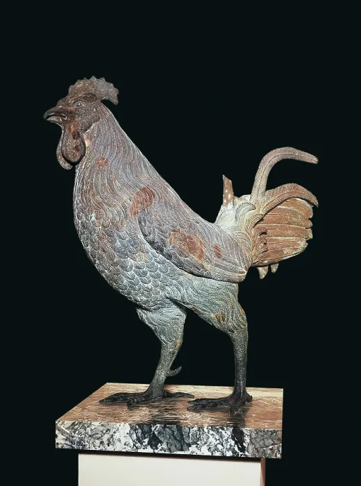 Framed Print : Cock. 2nd c. Sculpture on bronze. FRANCE. Paris. Louvre Museum. Proc: FRANCE. Lyon. AISA / Everett Collection**US SALES ONLY**