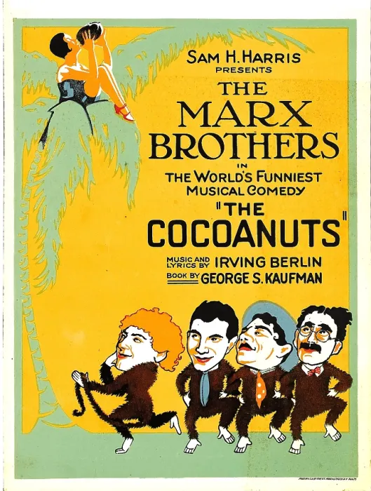 Framed Print : THE COCOANUTS, the Marx Brothers, bottom, from left: Harpo Marx, Zeppo Marx, Chico Marx, Groucho Marx, 1929