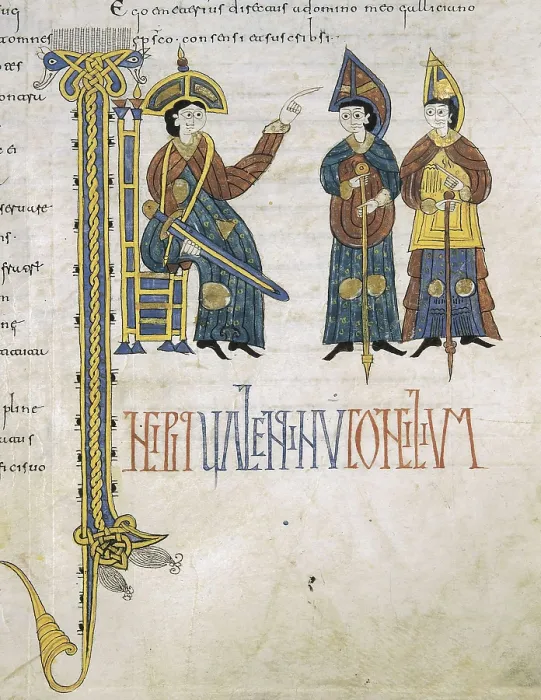 Framed Print : Codex Aemilianensis. 992-994. Council of Hispanic bishops during the Visigothic domination. Mozarabic art. Miniature Painting. SPAIN. San Lorenzo de El Escorial Framed Print : Codex Aemilianensis. 992-994. Council of Hispanic bishops during the Visigothic domination. Mozarabic art. Miniature Painting. SPAIN. San Lorenzo de El Escorial