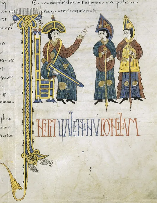 Framed Print : Codex Aemilianensis. 992-994. Council of Hispanic bishops during the Visigothic domination. Mozarabic art. Miniature Painting. SPAIN. San Lorenzo de El Escorial Framed Print : Codex Aemilianensis. 992-994. Council of Hispanic bishops during the Visigothic domination. Mozarabic art. Miniature Painting. SPAIN. San Lorenzo de El Escorial