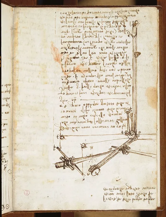 Framed Print : Codex on the Flight of Birds, by Leonardo da Vinci, 16th Century, 1505 -1506, paper manuscript, mm 213 x 153 - Italy, Piemonte, Turin, Royal Library, Varia 95 c. 16v