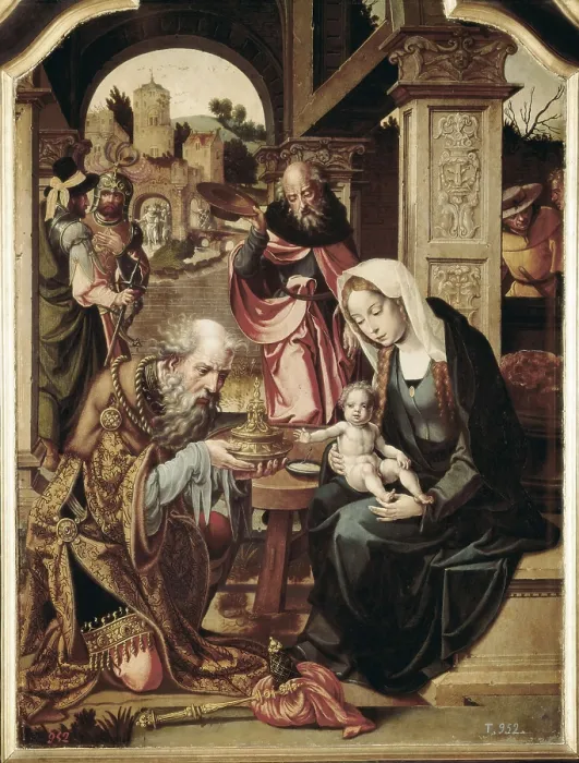 Framed Print : COECKE VAN AELST, Pieter (1502-1550). The Adoration of the Magi. 1529 - 1549. Central panel (87 x 55 cam). Flemish art. Oil on wood. SPAIN. Madrid. Prado Museum Framed Print : COECKE VAN AELST, Pieter (1502-1550). The Adoration of the Magi. 1529 - 1549. Central panel (87 x 55 cam). Flemish art. Oil on wood. SPAIN. Madrid. Prado Museum