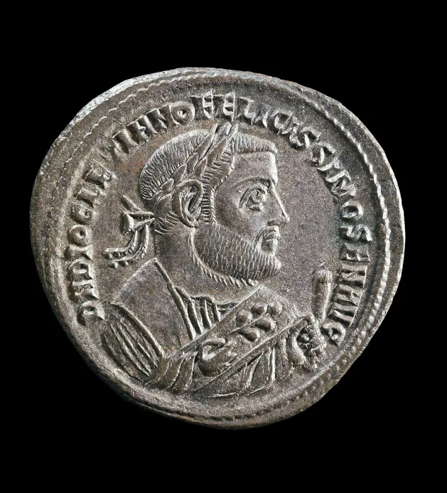 Framed Print : Coin with the effigy of the Emperor Diocletian (3rd c.). Coin. - BeBa / Iberfoto / Everett Collection (332346)**US SALES ONLY** Framed Print : Coin with the effigy of the Emperor Diocletian (3rd c.). Coin. - BeBa / Iberfoto / Everett Collection (332346)**US SALES ONLY**